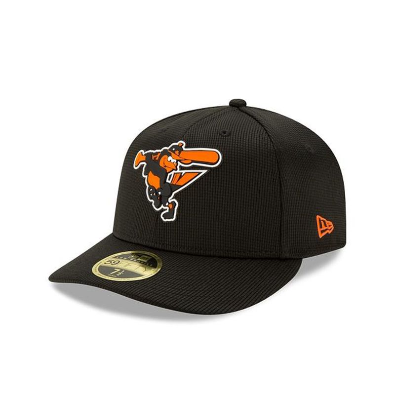 MLB Baltimore Orioles Clubhouse Collection Low Profile 59Fifty Fitted (AML3822) - Black New Era Caps